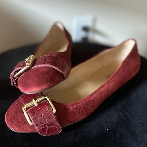 Michael Kors MK Gold Buckle Flats